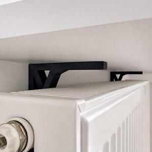 Radiator Shelf BRACKET | No Drill Hidden Mount | Shelf NOT Included | ABS | Floating Support | 3D Printed image 4