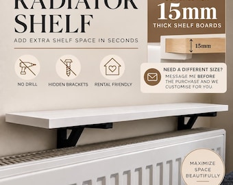 Soporte para bandeja de radiador / Montaje oculto sin perforaciones / Ideal para alquiler / ABS / Soporte flotante