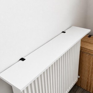 Radiator Shelf BRACKET | No Drill Hidden Mount | Shelf NOT Included | ABS | Floating Support | 3D Printed image 2