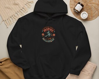 Witch You a Happy Halloween Hoodie | Retro Witch Pumpkin Design