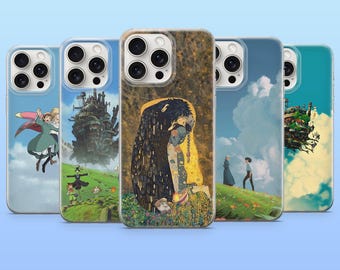 Funda para teléfono con diseño de El castillo ambulante de Howl, funda de anime para iPhone 17Pro, 16, 15, 14, 13, 12, 11, Samsung S26, S25, S24, S23Fe, A16, A56, Pixel 10, 9A