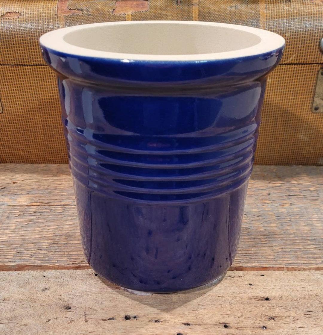 Vintage Cobalt Blue Stoneware Crock / 'the Pampered Chef' / Family