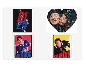 Verwarmd stickervel rivaliteit hockey | Shane Hollander, Ilya Rozanov, Hollanov Heart Photo
