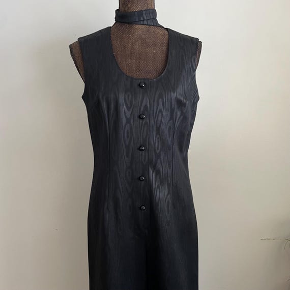 vintage 1970’s jacquard black sleeveless jumpsuit… - image 6