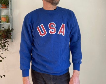 Vintage Russell Athletic Sweatshirt Cardigan 90s XL Cotton Poly