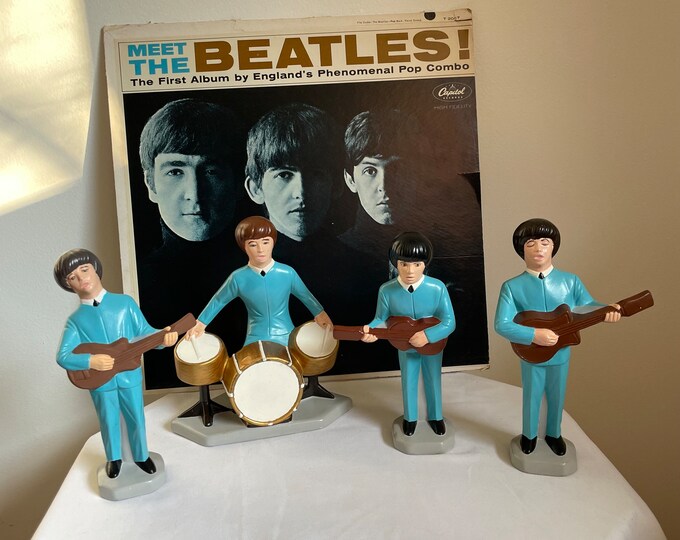 Vintage 1960s Ceramic Beatles Figurines Handmade Etsy