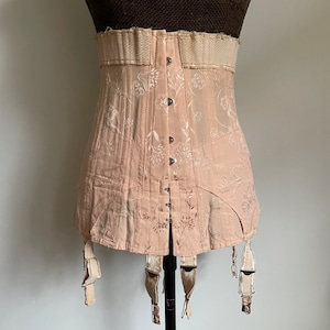 Rare Vintage Early 1900s Spirella Corset, Bustier, Lace up Undergarment  With Original Cover, Size Slender, Body Shaper, Pale Blush Pink -   Canada