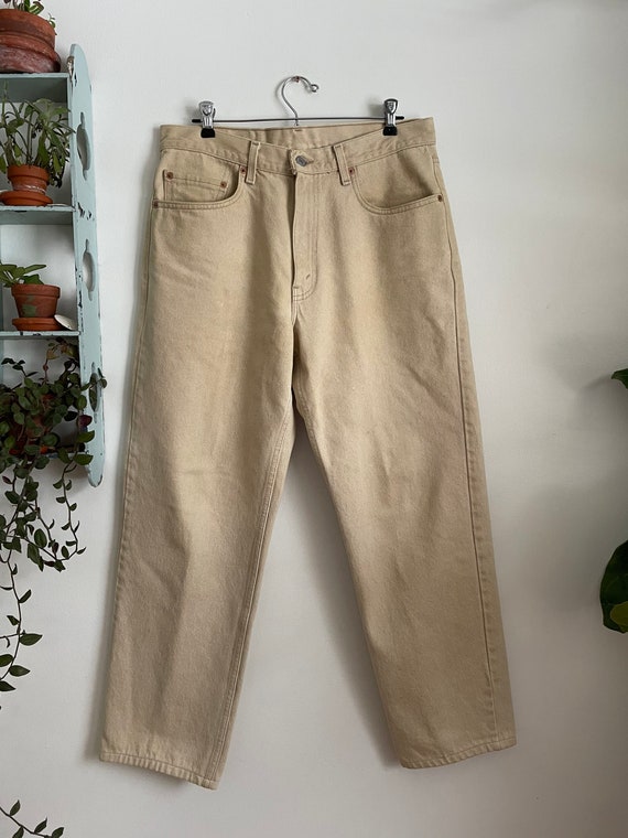 Vintage Levi’s 550 red tabs beige jeans  34X 29 r… - image 2