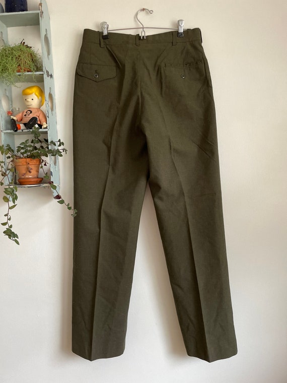 Vintage 1970’s US military tropical green trouser… - image 6