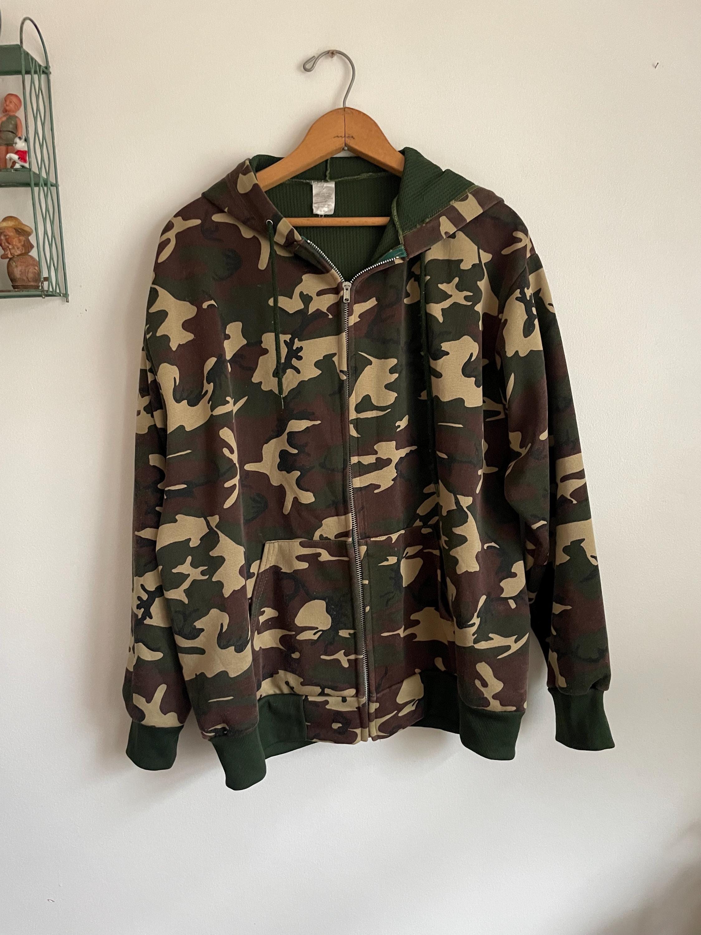 Vintage Zip up Camo Hoodie - Etsy