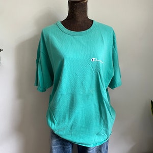 Vintage teal champion T-shirt, XL