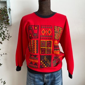 Vintage sweatshirt with screen print large