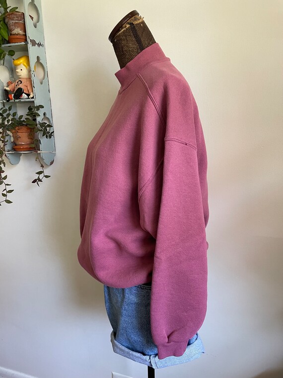 vintage XL Chic mauve, mock-neck sweatshirt,  mad… - image 10