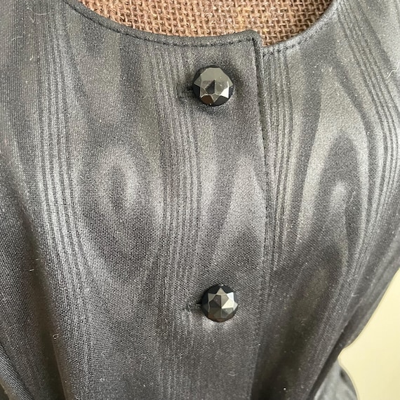 vintage 1970’s jacquard black sleeveless jumpsuit… - image 5