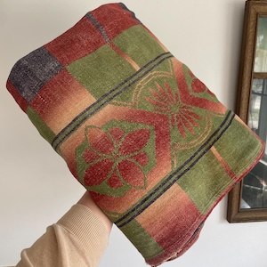 vintage ombré camp blanket 1940’s/50’s
