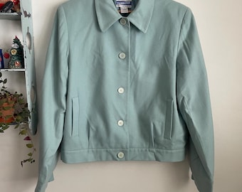 vintage size 10 baby blue Pendleton wool jacket medium