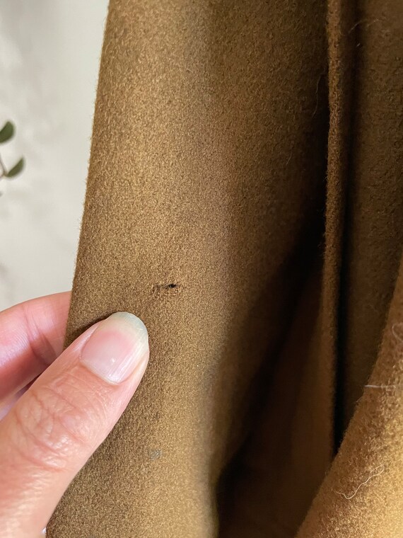 Antique brown wool petticoat skirt S/M - image 8