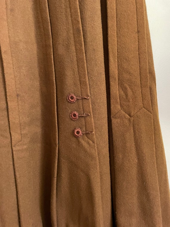 Antique brown wool petticoat skirt S/M - image 4