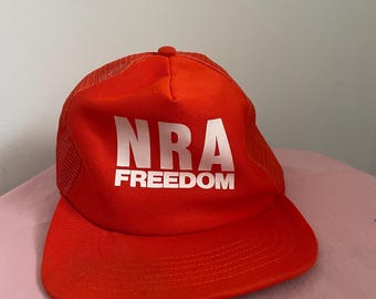 Gorra de camionero naranja vintage de la NRA Freedom, de MacGregor