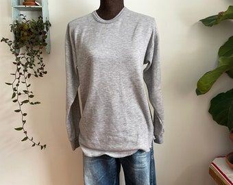 Vintage large gray wool blend thermal shirt