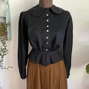 Antique victorian bodice blouse wool blend small/XS