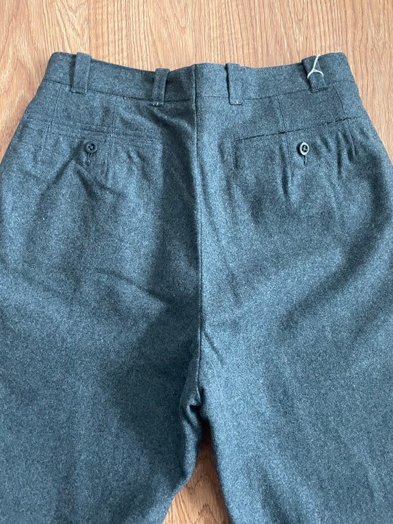 Vintage wool military pants 30x30 Grayish green - image 5