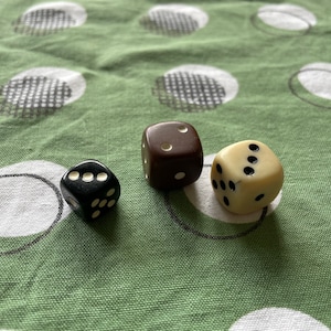 Vintage rounded edge dice collection