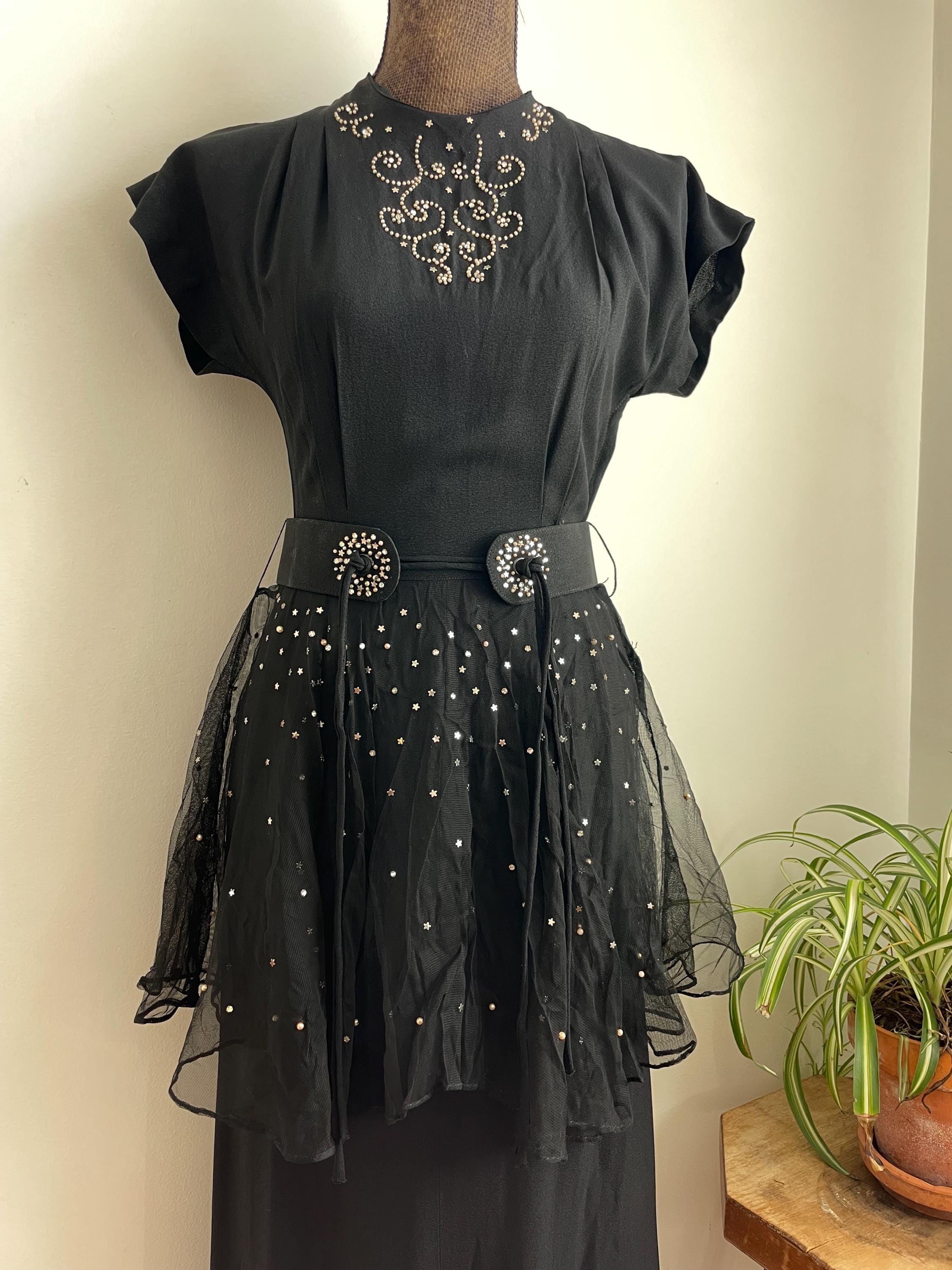 1940s Black Evening Gown - Etsy