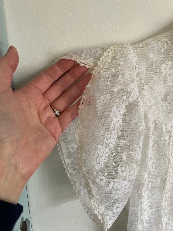 Vintage 1970s white lace dress small/medium, Hele… - image 6