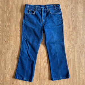Vintage Levi’s 33X 25 brown tab 517 cotton/poly denim blue jeans