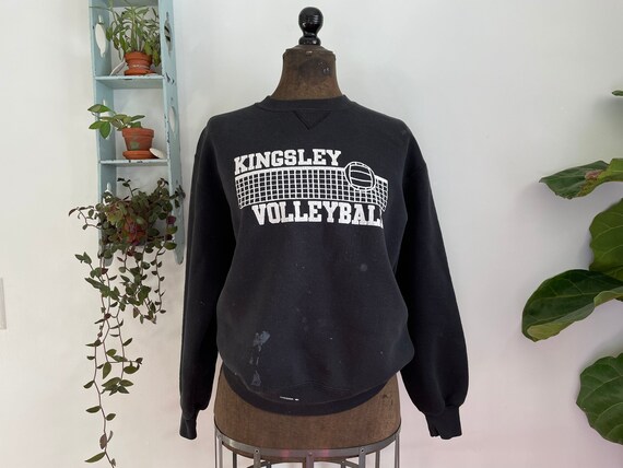 Vintage 1990s L/XL Russell sweatshirt volleyball … - image 1