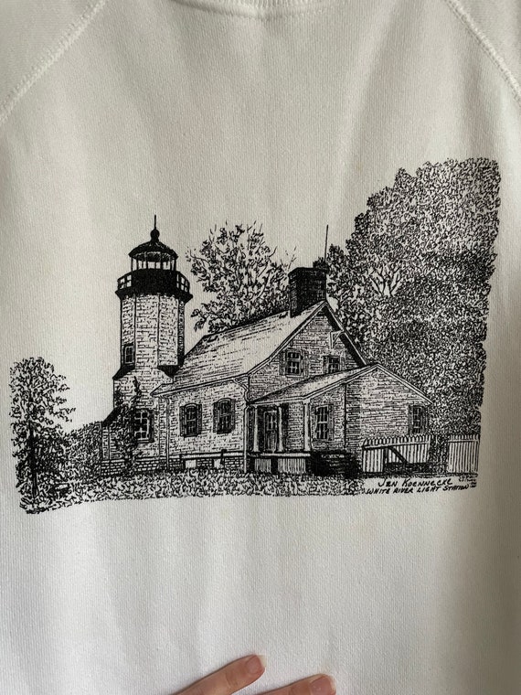 Vintage 1990’s Hanes Her Way lighthouse sweatshir… - image 9