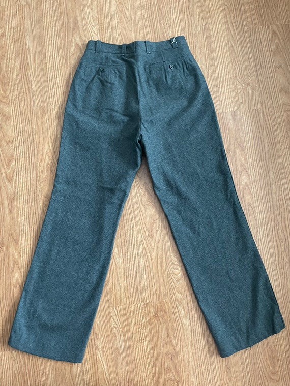 Vintage wool military pants 30x30 Grayish green - image 4