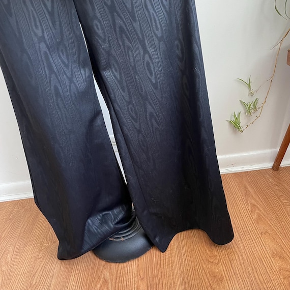 vintage 1970’s jacquard black sleeveless jumpsuit… - image 4