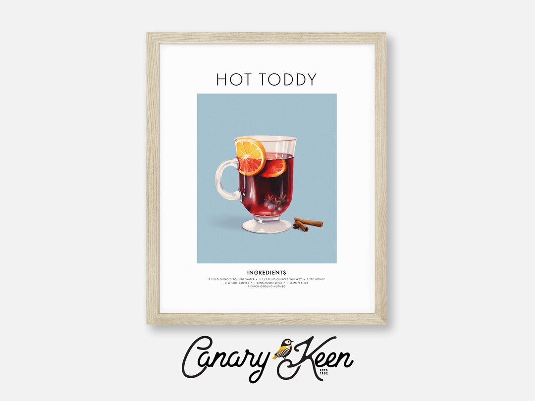 Hot Toddy Cocktail DIGITAL PRINTABLE Wall Art Modern Kitchen Decor ...