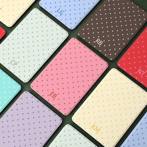 Individuelle Initialen Monogramm & Ploka Dots Kindle/Kobo Libra Hülle, Abnehmbare, durchsichtige Hülle für Paperwhite 12/11 Gen, Colorsoft, Lesergeschenk