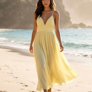 flowy maxi dress beach wedding guest tulum no bright colors 25 Best Destination Wedding Guest Dress Picks for Every Location