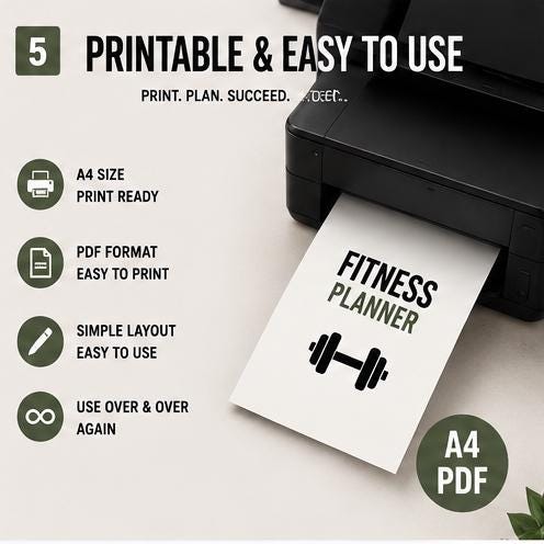 90 Day Gym Progress Tracker Printable PDF, Workout Log, Fitness Habit ...