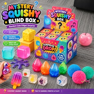 Cute Mystery Toy Box Random Fidget Squishy Gift For All Ages