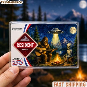 Porta abbonamento per il Parco Nazionale di Alien Bigfoot / Porta abbonamento America the Beautiful
