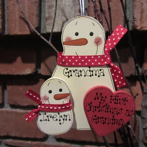 First Christmas as Grandma Ornament, Personalized Grandma First Christmas, Grandparent Announcement, New Grandchild Personalized New Grandma