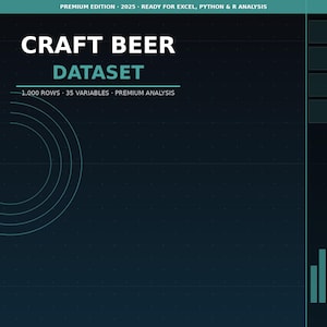 Craft Beer Dataset Excel 1000 Rows | ABV IBU Costs Sales Fermentation | Premium CSV Analysis