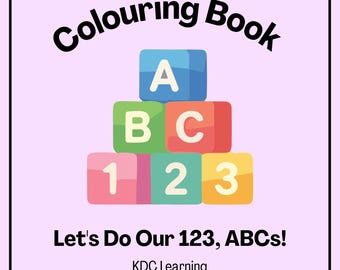 Alphabet Tracing Coloring Book | A-Z Letters, Numbers 1-10 (Digital Download)