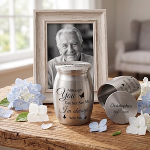 Personalized Mini Cremation Urn With Engraving, Custom Memorial Keepsake, Metal Alloy Mini Urn,Pet/Human Ashes Keepsake