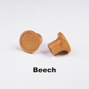 Assorted Solid Wood Cabinet Knobs, Natural Wooden Drawer Pulls, Rustic Dresser Knobs, Walnut Oak Cherry Wood Hardware image 8