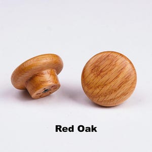 Assorted Solid Wood Cabinet Knobs, Natural Wooden Drawer Pulls, Rustic Dresser Knobs, Walnut Oak Cherry Wood Hardware image 12