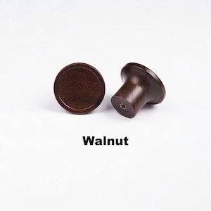 Assorted Solid Wood Cabinet Knobs, Natural Wooden Drawer Pulls, Rustic Dresser Knobs, Walnut Oak Cherry Wood Hardware B