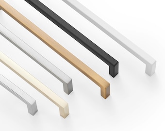 Modern Cabinet Pulls, Drawer Handles, Bathroom Vanity Hardware, Kitchen Cabinet and Dresser Pulls, 5 Sizes