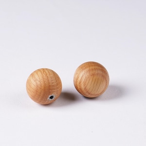 Solid Wood Round Cabinet Knobs, Natural Wooden Drawer Pulls, Minimalist Wood Dresser Knobs for Kitchen Cabinet, Wardrobe, Cupboard Oak-Q