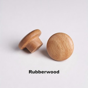 Assorted Solid Wood Cabinet Knobs, Natural Wooden Drawer Pulls, Rustic Dresser Knobs, Walnut Oak Cherry Wood Hardware image 13